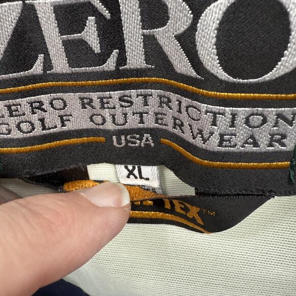 Zero Restriction Jacket Mens Extra Large Green Golf Golfing Windbreaker USA - Picture 4 of 14